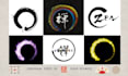 create hand drawn japanese enso logo by brush