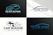 create auto detailing and car wash logo