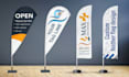 urgent design any type of flag, feather, drop, sail, or winder in 1 hour