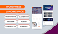 design wordpress landing page elementor or squeeze landing page design
