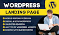 create wordpress landing page with elementor