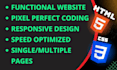 design high converting responsive landing page with HTML, CSS