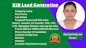 do b2b lead generation and prospect email list building