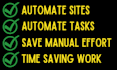 create python automated bots,web automation scripts,web bots,website automation