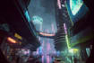 create cyberpunk and lofi illustration