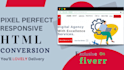 convert psd to html, figma to html, xd to html, sketch to html responsive design