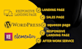 make a professional landing page design using elementor pro for your website