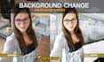 do high end photo editing and realistic background change