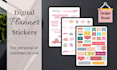 design digital stickers for digital planner or for your etsy shop