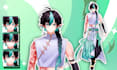 design vtuber live2d model character in anime style for streaming