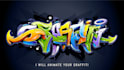 animate your graffiti text logo