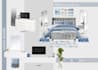 do unique mood board designs for living, dining, and bedroom
