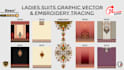 make textile suit seamless pattern design and embroidery