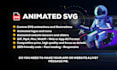 do svg, HTML, CSS, lottie, javascript animation web or app