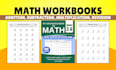 create math workbooks with book cover design for amazon KDP
