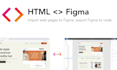 convert PSD, figma to HTML CSS bootstrap tailwind website