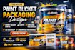 design a paint bucket and an industrial packaging