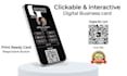 design clickable digital business card, physical card, and vcard with  qr code