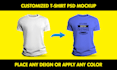 do fully customized tshirt PSD mockup or any product mockup