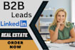 find b2b lead generation prospect email list building by linkedin