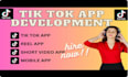 develop android, and IOS tiktok clone app with web admin panel