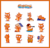 create cute cartoon characters, sticker designs, mascots