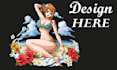 do bulk t shirt designs for printfull, custom graphics