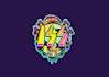 create modern trippy psychedelic logo design