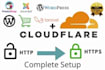 configure cloudflare, CDN, and SSL, and address any existing issues