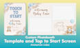 create custom touch to start screen or tap to start screen for your photobooth