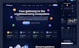 design crypto landing page, meme coin website, tokenomics, dapp design