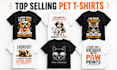 create custom pet t shirt designs for etsy printify and pod stores