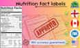 design authentic fda approved nutrition fact label and supplement label packing