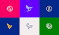 design a flat bird or animal logo