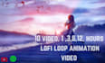 create 10 anime, gif, lofi animation loop, lofi loop animation