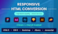 do psd to html, figma to html css bootstrap responsive static website