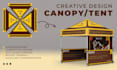 design creative canopy tent, table cover and flag