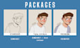 draw you a cool profile pic or avatar in my style