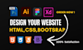 design responsive website using html , css and bootstrap
