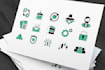 design unique minimal and consistent custom icon set