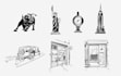 create illustrated watercolor icons
