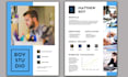 design an influencer media kit, press kit, speaker one sheet