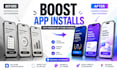design high converting app store and google play screenshots for mobile apps