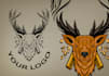 make animal logo with hand drawn illustration design