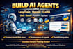 build ai agents using langchain, openai, llama, rag, langgraph, fastapi, python
