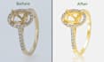 do high end jewelry retouching like 3d