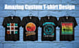do amazing custom t shirt design 24 hours 7 days