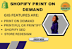 do teeinblue printiful product personalizer shopify print on demand etsy store