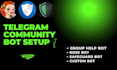 setup telegram group bot for crypto telegram community