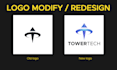 update, redesign, fix, modify, recreate, remake or revamp your previous logo